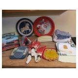 Kitchen Linens, Gloves, Phone, More Lot