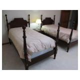 Twin Bed (1 of 2) Left Side Federal 4 Poster