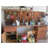 Contents On, Under, and In Garage Workbench