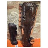 Box Lot Carved Wood African Statues