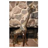 Brass Giraffe Statue