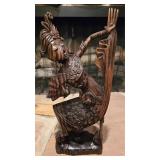 Carved Rosewood Balinese Legong Dancer Sculpture