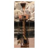 Wood Fireplace Tool Stand