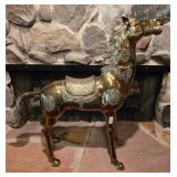 Brass Saddle Horse
