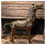 Brass Saddle Horse Statue