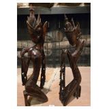 Carved Rosewood Balinese Dancers