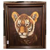 Oil on Canvas Depicting Tiger Cub by Gisele