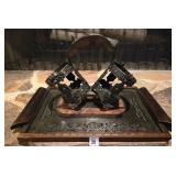 French Wrought Iron Wine Holder with Tray