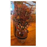 Clay Pot with Artificial Foliage