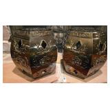 Pair of Brass Garden Stools