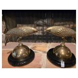 Brass Bird Sculptures