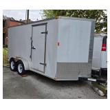 7X16 Tandem-Axle V-Nose Cargo Trailer by Lark
