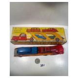 Auto Transport with Four Cars, Tootsie Toy