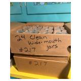 24 Wide mouth canning jars