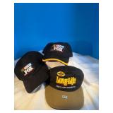 3 racing hats, unused condition