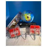 Magnavox DVD player, Coca Cola coasters,