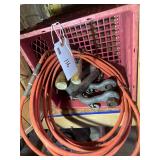 Clevis, air hose, chain