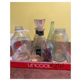 8 miscellaneous jars and bottles
