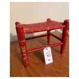 Woven top foot stool