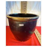 Brown glazed crock