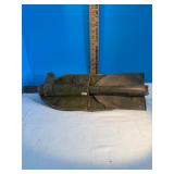 Military shovel and canvas cover