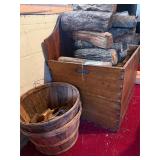 Wood box filled with firewood