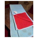 Blue furniture blanket