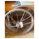 Pair iron wheels