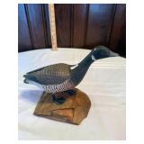 Carved Wooden Goose "W.F. Eustace 1975"