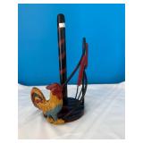 Rooster paper towel holder