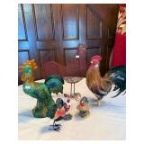 Roosters Some Metal & Ceramic