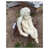 Cherub on a bench