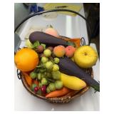 Basket- plastic fruit & vegetables