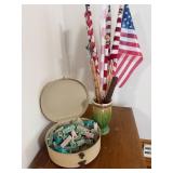 Rollers, Flags, Vase, Miscellaneous