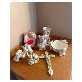 Assorted Figurines, Ceramic Easter Bowl