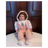 Ceramic Doll dressed in Pink