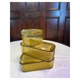 Three Glass Refrigerator Containers