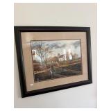 Framed Country Farm Print 24 x 20