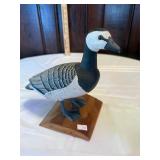 Carved Goose signed "W.F. Eustace 1975"
