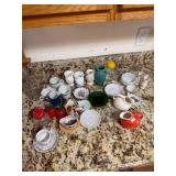 Signed Children Dishes, Vinegar Jug