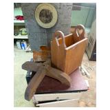 Wooden Flag Stand, Wooden Trashcan