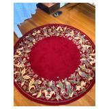 Red Round Rug