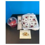 Cut Glass Candy Dish, Cake Plate Misc