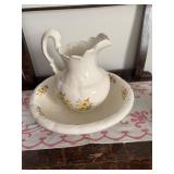 Bowl & Pitcher yellow flowers