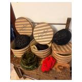 3 Hat Boxes with hats - Joseph Ney