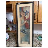 WWI Military Framed Picture 30.5" x 11"