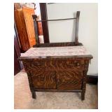 Hand grain finish wash stand