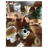 Numerous Japan signed nick knacks, wash pan