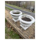 Concrete planters (round top)