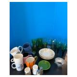 Mugs, drinking glasses, soup bowls etc